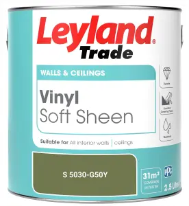 Leyland Trade Vinyl Soft Sheen Walls & Ceilings Emulsion Paint (S 5030-G50Y) - 2.5L