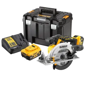 DeWalt 18v DCS565P2 XR Brushless Compact 165mm Circular Saw - 2 x 5.0ah Battery