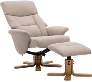 Dunelm Whitham Swivel Recliner Chair, Industrial, Natural Whitham, Textured Weave Fabric