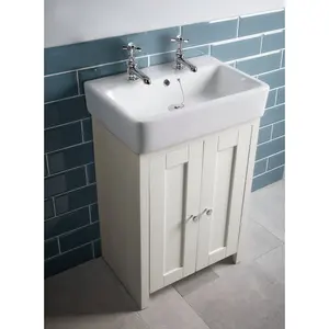 Newton 575mm Single Bathroom Vanity with Basin Linen White