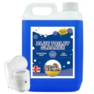 2x 5L Powerful Blue Disinfectant For Portable Toilets & Motor Homes Concentrated Formula Breaks Down Waste