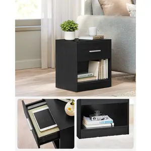 Meraya Bedside Table (Set of 2) Classic Black