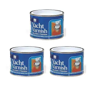 151 Yacht Varnish Gloss Finish 180ml - Waterproof, High Build, High Performance - Pack of 3