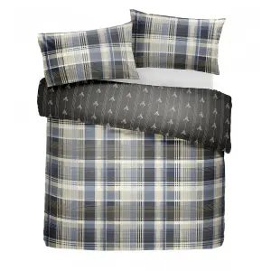 Connolly Check 100% Brushed Cotton Duvet Cover Set