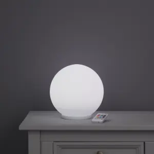 GoodHome Baoule Ball Round White Table light