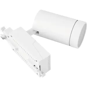 Fully Adjustable Track Spotlight - High Output 38W Cool White LED - Matt White