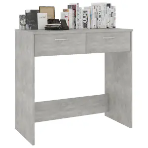 Berkfield Desk Concrete Grey 80x40x75 cm Engineered Wood