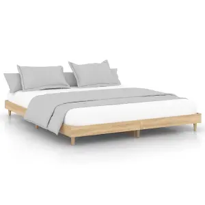 Berkfield Bed Frame Sonoma Oak 140x200 cm Engineered Wood