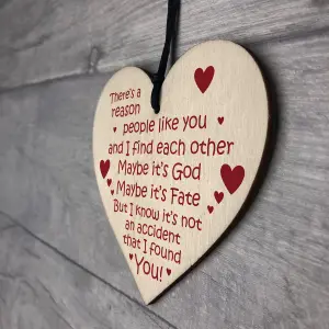 Funny Quirky Valentines Anniversary Gift For Him Her Wood Heart Couple Gift Keepsake