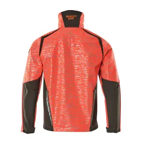 Mascot Accelerate Safe Softshell Jacket with Reflectors (Hi-Vis Red/Dark Anthracite)  (XXXX Large)