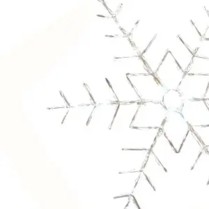 Kaemingk Acrylic Snowflake LED Outdoor Decoration Cool White (50cm)