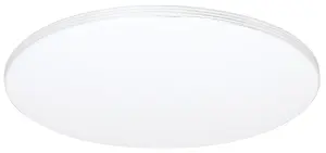 Milagro Ceiling Lamp Siena 72W LED 550 mm Stylish White And Chrome Circular Design Dimmable Including Remote Control