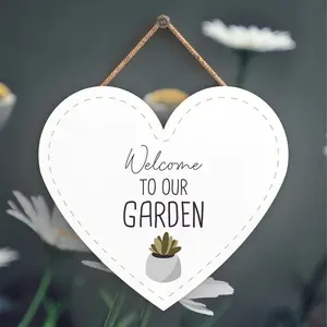 Garden Welcome To Our Wooden Garden Signs and Plaques