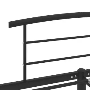 Berkfield Bed Frame Black Metal 200x200 cm