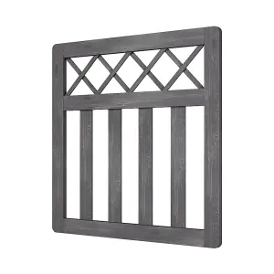 Durable Wooden Garden Gate with Elegant Cross Top Feature 90cm W x 90cm H