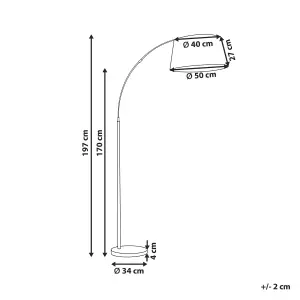 Arc Floor Lamp Black and Copper YABUS