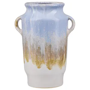 Flower Vase GERRHA Ceramic Light Blue