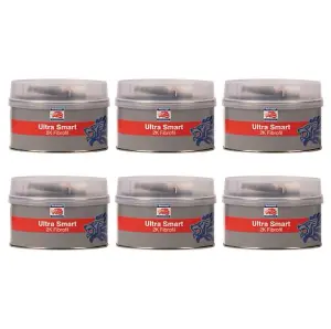 Tetrosyl Ultrasmart 2K Fibrofil Metal & Glass Fibre Car Body Filler 250g 2pk x6