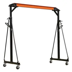 Sealey Portable Lifting Gantry Crane Adjustable 1 Tonne & Hoist Combo SG1000KIT