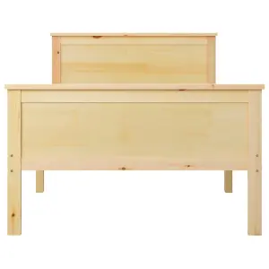 Berkfield Bed Frame Solid Wood Pine 100x200 cm