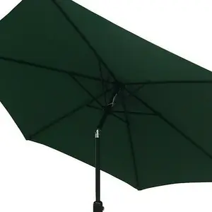 Schallen 2.7m UV50 Garden Outdoor Sun Umbrella Parasol with Winding Crank & Tilt- Green