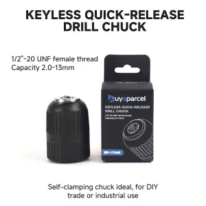 BAP Keyless Drill Chuck 2 - 13mm 1/2" 20UNF - Fits Any Drill Makita Bosch Dewalt