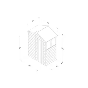 Beckwood 5x3 Apex Shed - 2 Windows