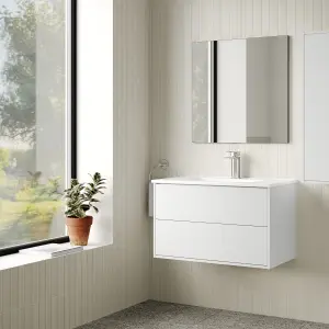 Banyetti Venti 800mm Wall Hung Vanity Unit with Basin - Matt White