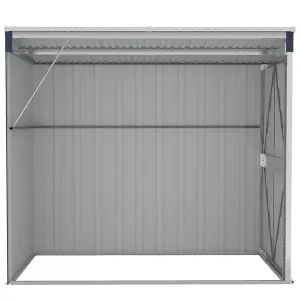 vidaXL Wall-mounted Garden Shed Anthracite 118x194x178 cm Steel