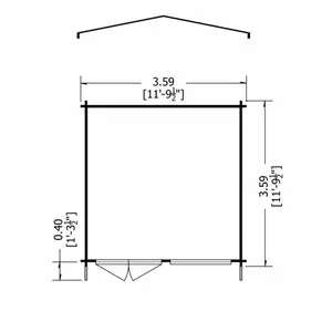 Hartland 12 x 12 Ft. Tongue and Groove Log Cabin Yes