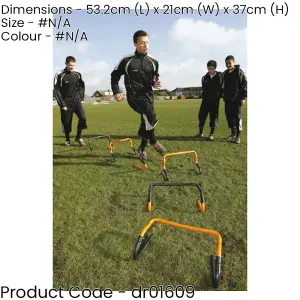 6 PACK Height Adjustable Training Hurdles Set - 6 or 12 Inch Footwork Training