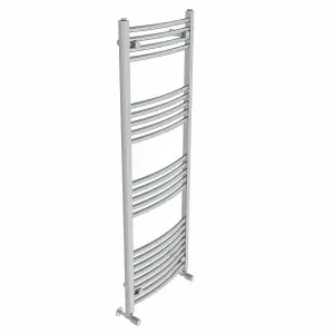 Right Radiators 1400x500 mm Curved Heated Towel Rail Radiator Bathroom Ladder Warmer Chrome