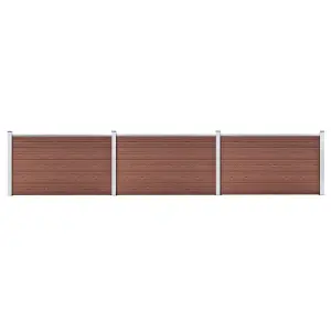 Berkfield Garden Fence WPC 526x106 cm Brown