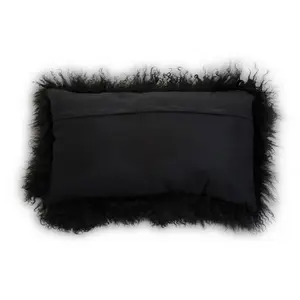 Bosie Luxury Black Soft Fur Cushion