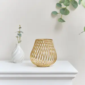 Melody Maison Gold Metal Wire Twist Candle Holder