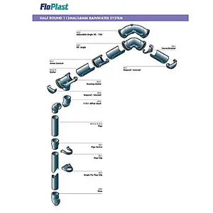 FloPlast Black Round 67.5° Gutter branch, (Dia)68mm