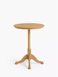 John Lewis Clemence Pedestal Side Table, Natural Oak