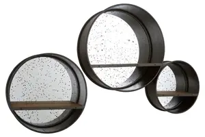 Interiors by Premier Set Of Three Trinity Wall Mirrors