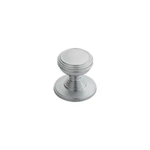 Ringed Tiered Cupboard Door Knob 30mm Diameter Satin Chrome Cabinet Handle