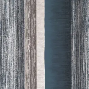 Galerie Adonea Poseidon Midnight Blue Metallic Stripe Smooth Wallpaper Roll