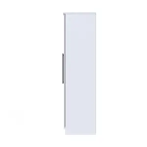 Howard Tall 5 Door 2 Drawer 1 Mirror Wardrobe in White Ash (Ready Assembled)