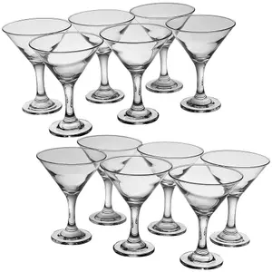 Queensway Home & Dining 190ml Martini Drinking Glasses Stemmed Cocktail Glassware Set of 12