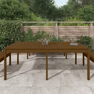 Berkfield Garden Table Honey Brown 203.5x100x76 cm Solid Wood Pine