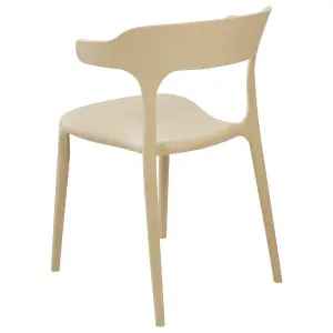 Set of 8 Dining Chairs GUBBIO Sand Beige