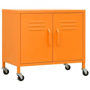 Berkfield Storage Cabinet Orange 60x35x56 cm Steel