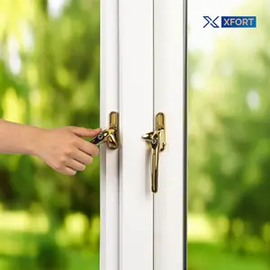 XFORT Cockspur Left Window Handle Installation Kit in Polished Brass