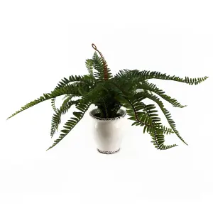 40cm Artificial Fern Bush in Decorative Planter