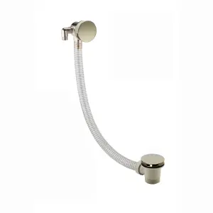 ENKI Freeflow English Gold Round Clicker Bath Filler with Overflow & Waste Slimline