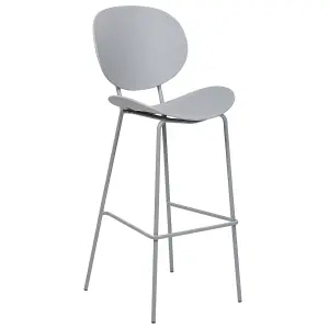 Set of 2 Bar Chairs SHONTO Light Grey