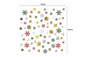 Magic Christmas Snowflakes Window Stickers, Wall Art, DIY Art, Home Decor, Decal